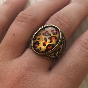 Cheetah Print Vintage Style Ring
